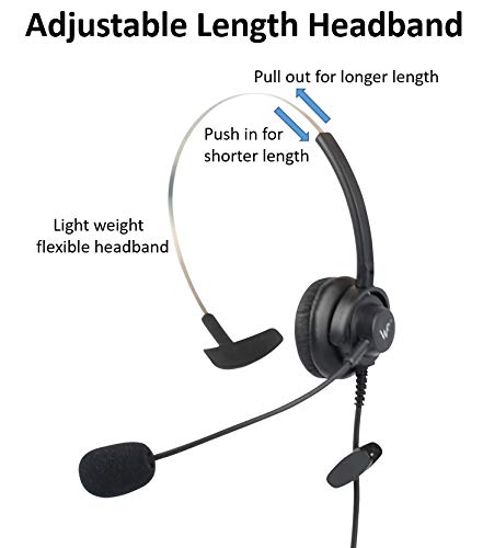 Headset Headphone Hands-Free + Microphone Compatible For Only Avaya 9608 9608G 9620L A1608-I J139 J169 J179 Ip Viop Home Office Work Desktop Telephone #TOP1