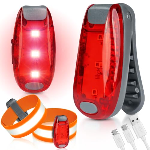 Coorattyes Blinklicht Schulranzen, Schulranzen Licht, Licht Schulranzen Kinder mit Clip,Die Mini-USB Aufladung led anhänger, LED Lichte für schulranzen,LED blinklicht Sicherheitslicht