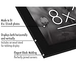 Americanflat 8x10 Picture Frame with Polished Plexiglass - Set of 6 - Signature Collection - Picture Frames with Engineered Wood - Gallery Wall Frame Set for Tabletop and Wall Display - Black - Image 3