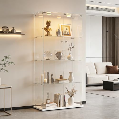 Vitrina de cristal con LED, 35 x 78 x 163 cm,...