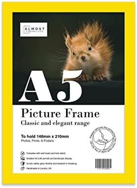 A2 Black Picture Frame, Fits A2 (42 x 59.4cm - 16.5 x 23.4in) Poster, Photo, or Print. Portrait and Horizontal Wall Hooks