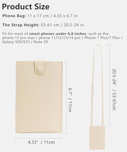 Small Crossbody Cell Phone Purse for Women,Full Grain Leather Phone Purse Wallet Bag with Card Slot Shoulder Strap4