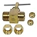 1/4 Inch Compression Straight Needle Valve, Brass Lead-Free