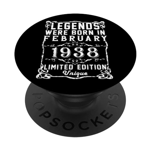 Cumpleaños Febrero 1938 Edición Limitada Regalo February PopSockets PopGrip Intercambiable