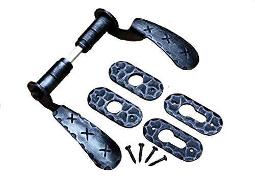 UHRIG Türklinken aus Schmiedeeisen mit PZ Rosetten, verzinkte...