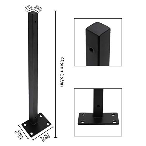 Luomorgo 16" Floating Shelf Bracket, Black Blind Shelf Supports, 4 Pcs by Luomorgo - Used condition - Image 2