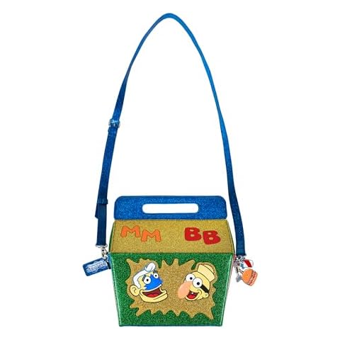 Spongebob Squarepants Glitter Kids Meal Box With Adjustable Strap and Three Metal Charms Cover