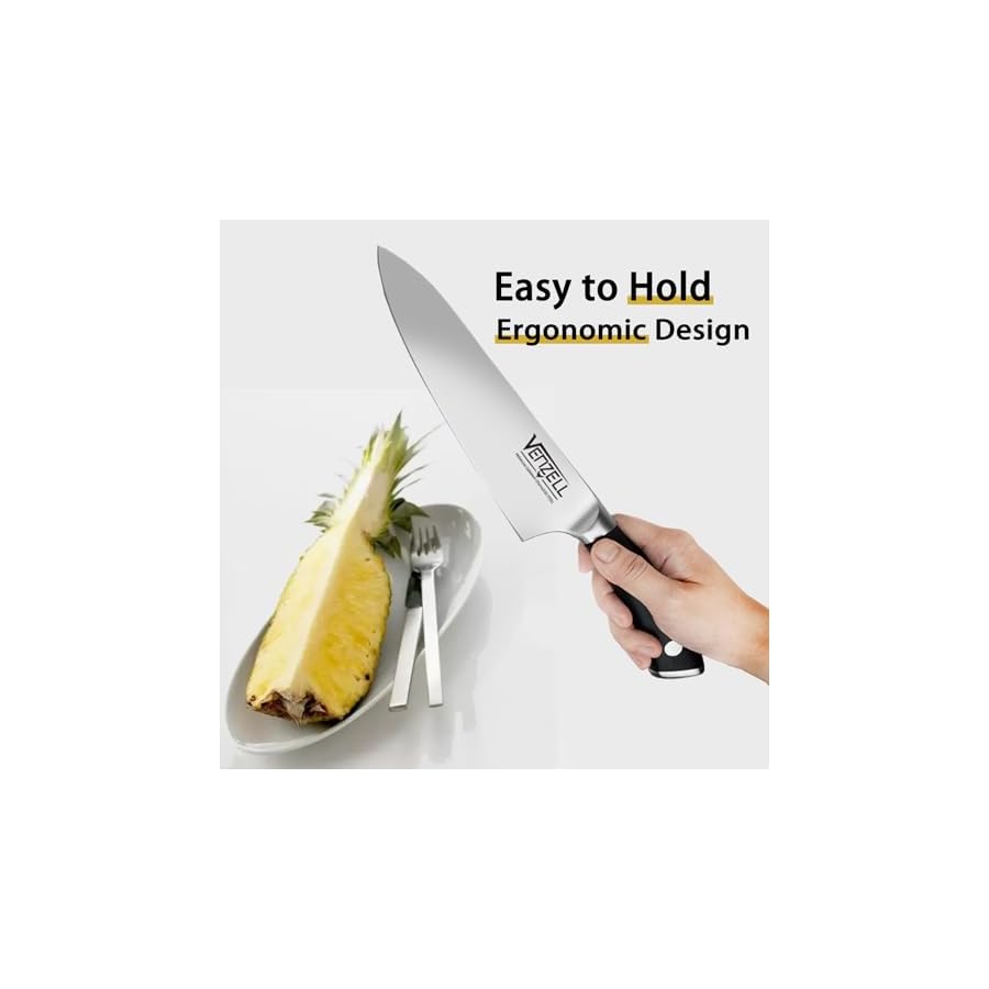 Knife-Set-with-Block-VENZELL-14-pcs-Knife-Set-with-Block-and-Sharpener-Knife-Sets-for-Kitchen-with-Block-Kitchen-Knife-Set-Stainless-Steel-with-Ergonomic-Handle-Knife-Block-Set-Sharp-Knife-Set Knife Set with Block, VENZELL 14 pcs Knife Set with Block and Sharpener, Knife Sets for Kitchen with Block, Kitchen Knife Set Stainless Steel with Ergonomic Handle, Knife Block Set, Sharp Knife Set