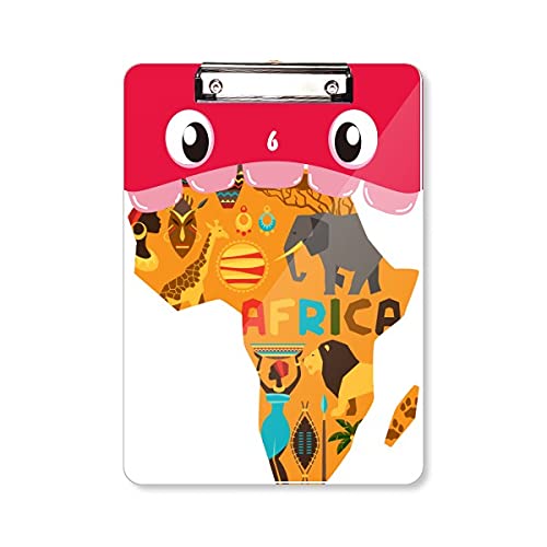 Dossier à tête plate bloc-notes d'apprentissage A4 éléphant savane africaine