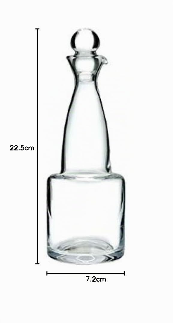 Topkapi elite 250.699 Öl & Essig Spender Set Regina, 2Stück ~275ml, H21,5cm | Handgefertigt aus bleifreiem Kristallglas, Elegantes Glasflaschen Set zum Servieren von Öl, Essig, Dressing und Vinaigrette.