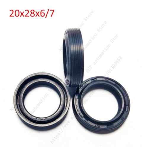 10x16x4x5 12x20x5x7 3/6/10pcsポータブルワッシャープランジャーウォーターシール修理キットと庭のツールパーツ圧力圧力洗浄機モデルと互換性(20X28X6X7)