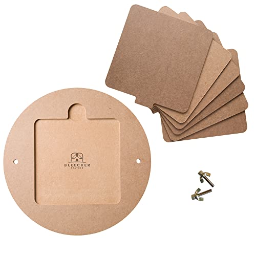 Bat System for Potters Wheel 12 Round Outer Bat with Set of Six 7 Square Inner Bats Bat Adapter with Removable Inserts for Throwing Pottery for Potters and Clay Artists (6)