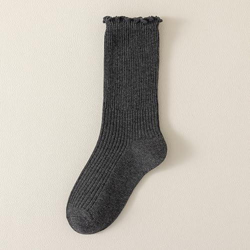 5 Pairs Kid Girls Ruffle Crew Socks Casual Comfy School Uniform Ankle Socks Cute Lightweifht Frilly Dress Socks4