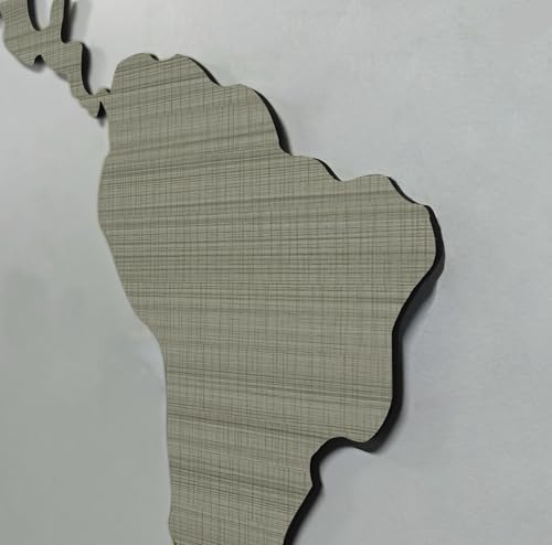 Image of rawpockets - 3D Wooden World Map With Clock Wall Decor | Wall Art, Wall Hangings & Gift | Travel Map | Living Room & Bedroom Wall | Working Space - Grey Wood Color - Small Size (110 X 65 CM)