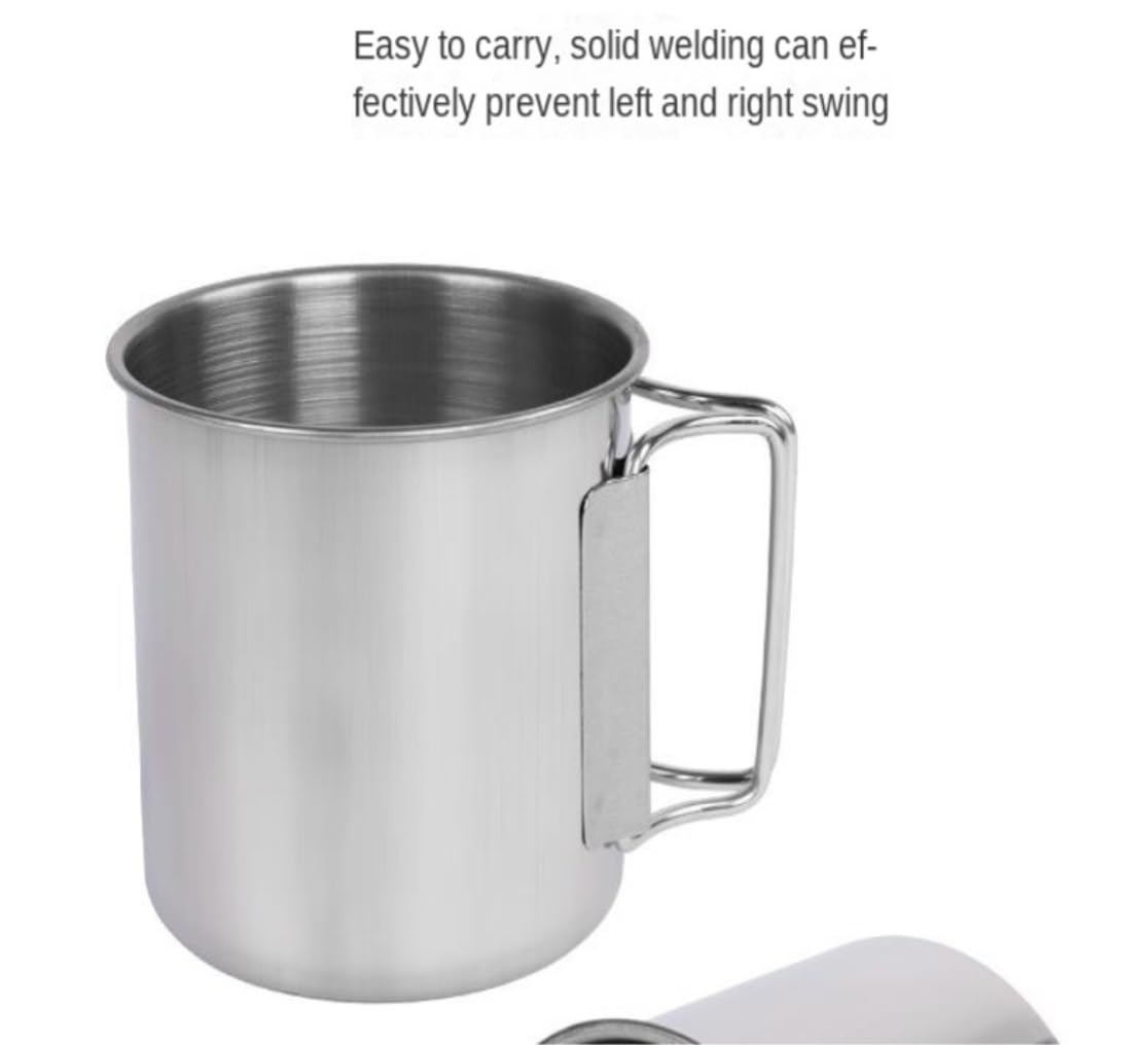 Camping Kochgeschirr Outdoor Camping Geschirr Edelstahl Hängen Topf Camping Tasse Camping Kochgeschirr Suppe Kaffee Topf Tragbare Wandern Trekking