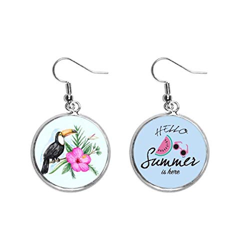Pendientes de sandía Ramphastos toco con diseño artesanal de alta calidad