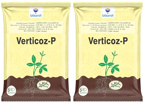 Image of Utkarsh Verticillium Lecanii 1.15% W.P. 1 x 10 ^ 8 CFU /gm min. for Plants, Crops and Home Gardening - Verticoz-P (2 Kg; Pack of 2 of 1 Kg)