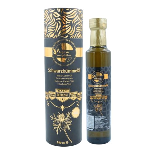 DoğalTakıl Schwarzkümmelöl 250 ml – Kaltgepresstes Schwarzkümmelöl, Flüssig, Natürlicher Geschmack, Ohne Zusatzstoffe, in Glasflasche