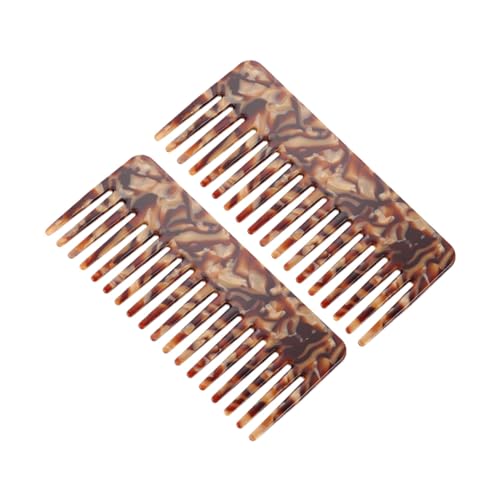 BESTonZON 2個防静電設計おしゃれ醋酸板材コーム 髪の静電気防止 くせ毛用解