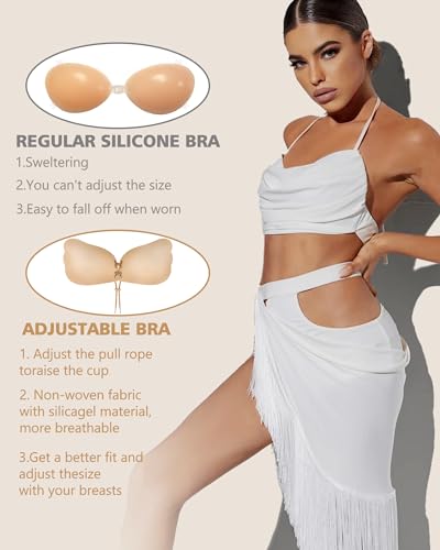 Cmojsk STICKY BRA Backless Strapless Bra Push Up thumb #3