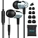 Produktbild Blukar In Ear Kopfhörer, Stereo Ohrhörer HiFi-Klang Geräuschdämmende Kopfhörer mit Mikrofon und 4 Paar Komfortablen Ohrstöpseln, Ideal für iPhone, iPad, Samsung, Smartphone, MP3 Players usw.