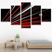 SIGNWIN 5 Panel Canvas Wall Art Light Exposure for Home Decorations Ready to Hang - 60