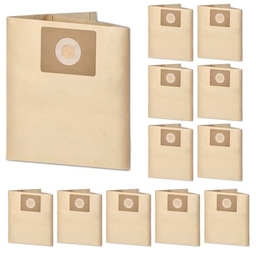 12er-Pack Staubbeutel 2609256F33 Ersatzfilterbeutel passend für Bosch Nass-/Trockensauger AdvancedVac 20 EasyVac 3 UniversalVac 15 AdvancedVac 18V nur für Trockenstaub