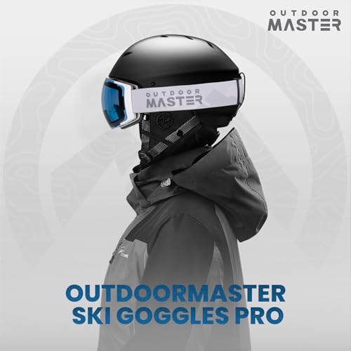 Image of OutdoorMaster Ski Goggles PRO - Frameless, Interchangeable Lens 100% UV400 Protection Snow Goggles for Men & Women (Polarized Blue VLT42%)