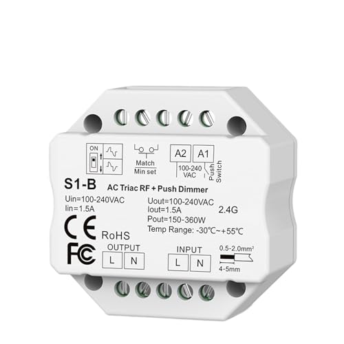 S1-B LED Gradateur variez l'intensité de vos lampes sans changer vos câbles