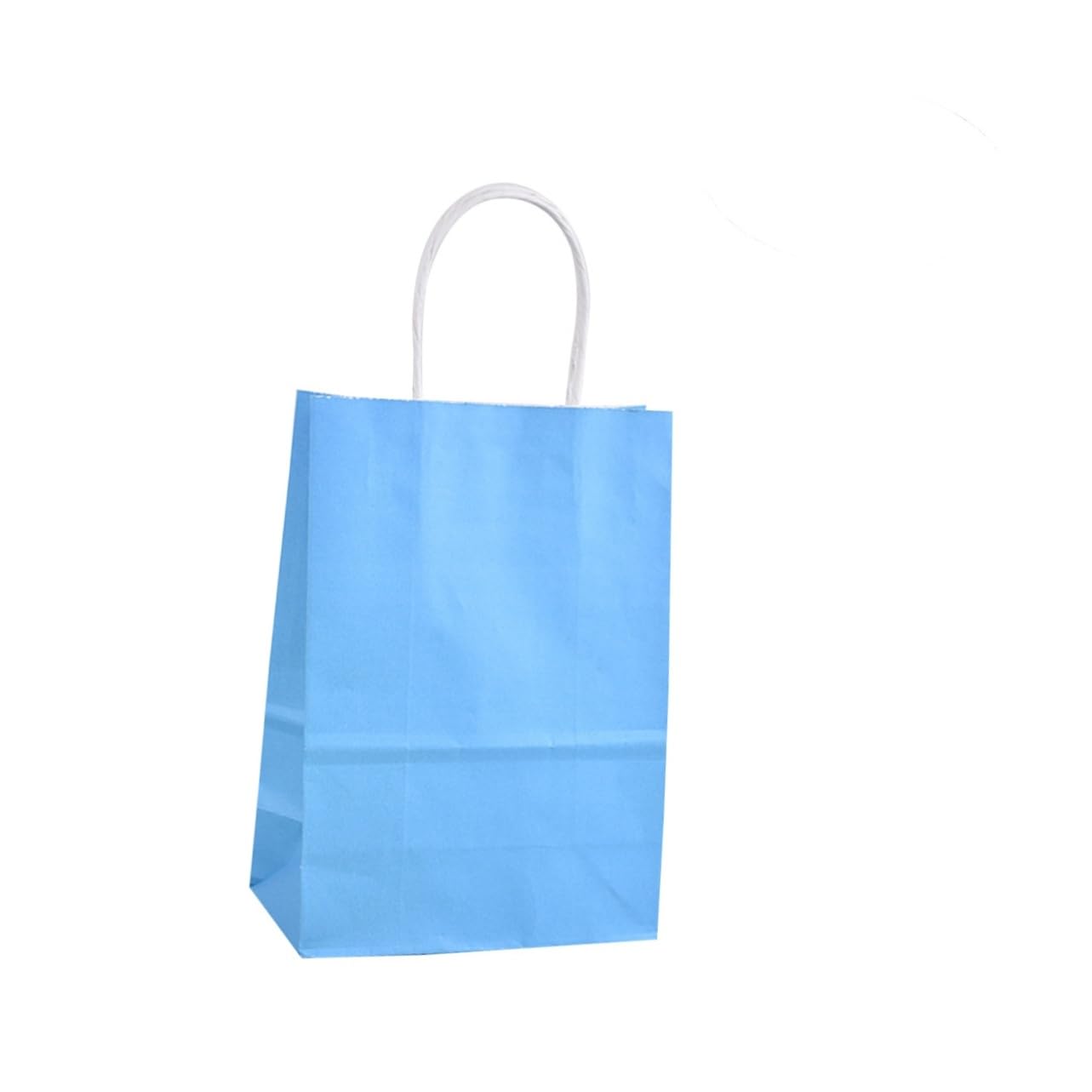 COLLBATH Geschenktüten 50 Stück aus Blauem Kraftpapier mit Flachem Boden Wiederverwendbare Einkaufstüten für Einzelhandel und Shopping in Praktischer Boxform