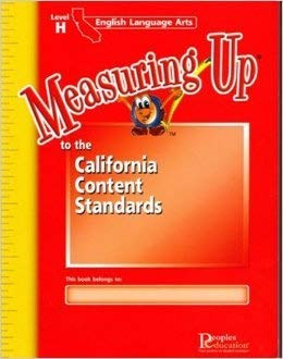 Paperback Measuring up to the California Content Standards Book