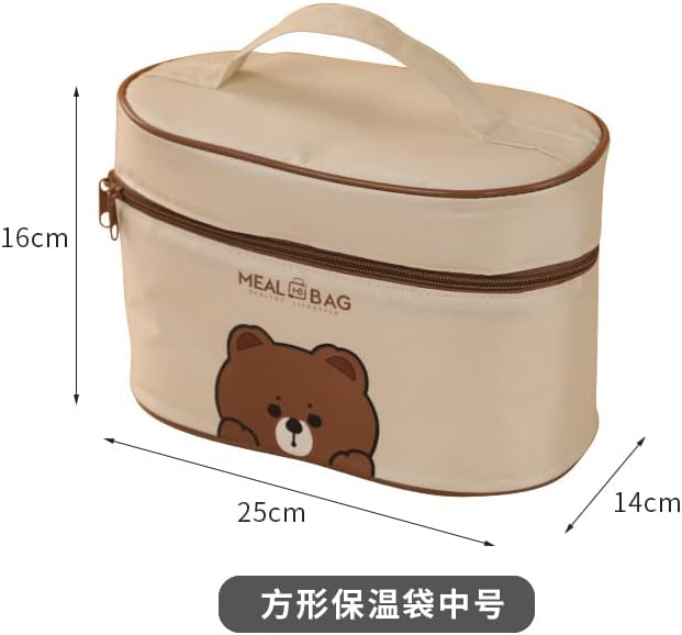 Miniatura 5 de Lonchera Kawaii con aislamiento, lindas loncheras para mujeres, lonchera aislada para mujer (B)