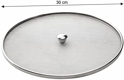 SignoraWare Kitchen Tools Food Grade Multipurpose Stainless Steel Net cover/Food Cover/Milk Cover/Milk Jali/Fruit Cover with Knob in Stainless Steel SINGLE MESH No.12 (Size 12 inches)