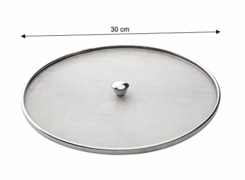 SignoraWare Kitchen Tools Food Grade Multipurpose Stainless Steel Net cover/Food Cover/Milk Cover/Milk Jali/Fruit Cover with Knob in Stainless Steel SINGLE MESH No.12 (Size 12 inches)