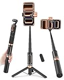 Selfie Stick Tripod for iPhone & Android, 35' Portable Phone Tripod Stand with Bluetooth Remote, 8.8' Mini Travel Tripod, Cell Phone Tripod for Video Recording, 1/4 Screw for Action Camera