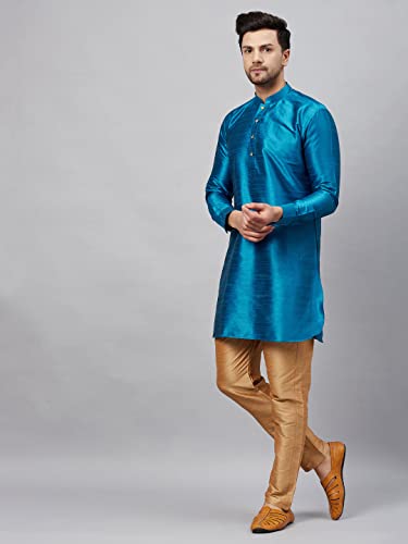 Image of VM Men's Silk Blend Kurta Pyjama Set