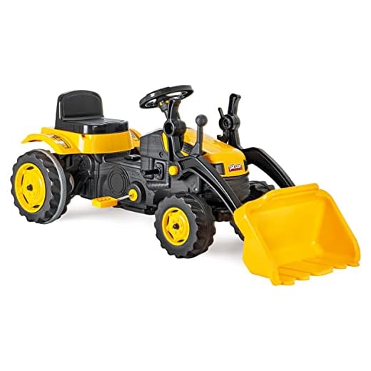 Pilsan Active Pedal Go Kart Ride On Tractor, Kids Ride On Tractor with Front Loader, Adjustable Seat, Squeaky horn, 3+ Years