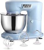 yunyu Standmixer zum Backen - 1000W Food Standmixer mit 4L Rührschüssel, inklusive Teighaken, Schneebesen, Beater zum Backen von Kuchen Kuchen Ice Cream Food Beater
