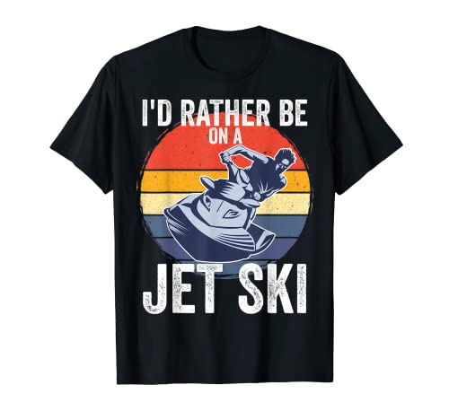 Jet Ski Vintage Retro Atlético Playa Deportes de Verano Jet-Ski Camiseta
