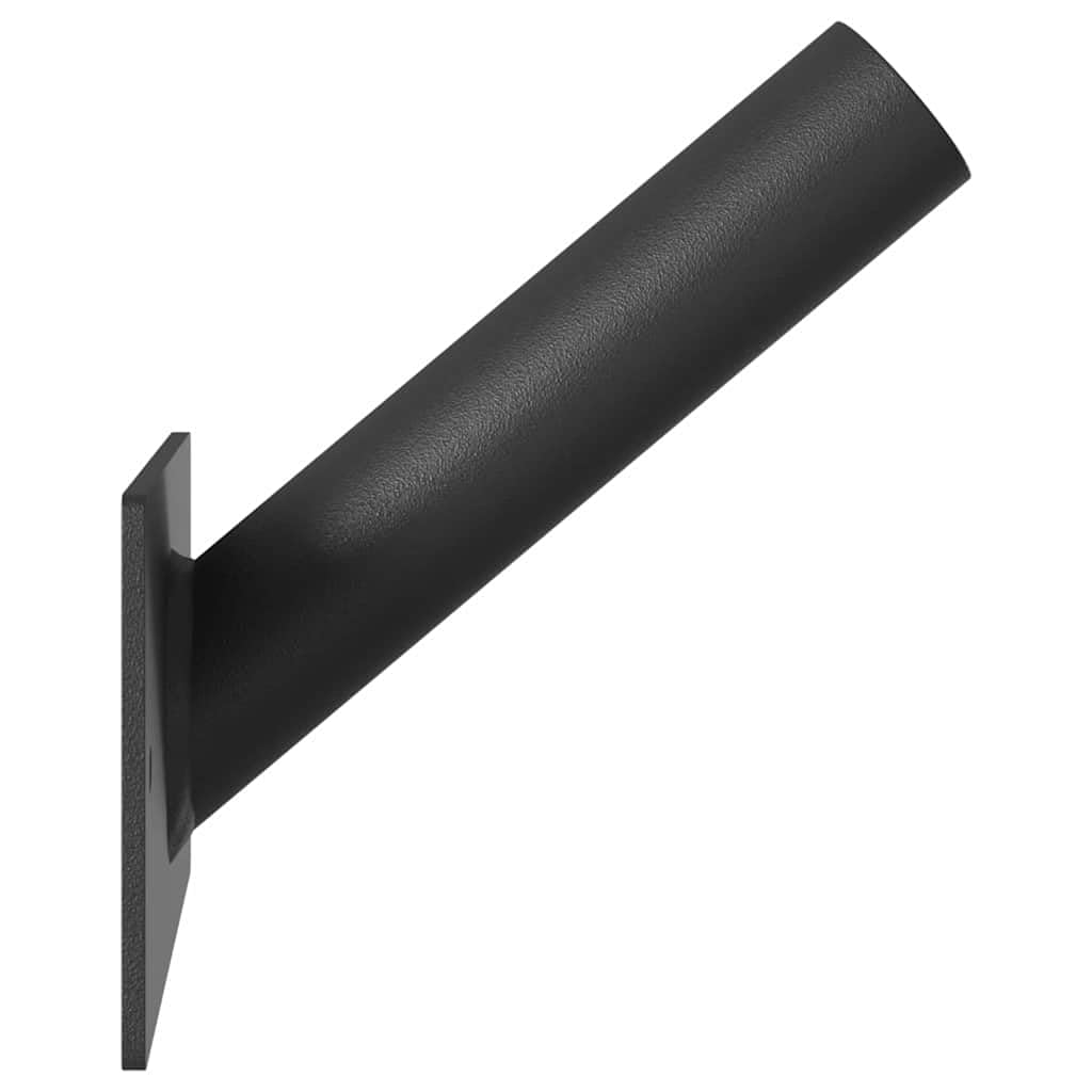Fahnenmast Halterung aus Stahl schwarz 13 x 6 x 0,2 cm wetterfest rostfrei für Fahnenzubehör Wandhalterung Garten Balkon Terrasse Outdoor Befestigung