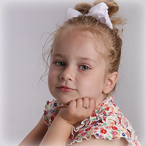 Precious Pieces Sterling Silver Twisted Rope Band Baby Ring with Heart for Babies, Infants, Toddlers, Little Girls, Stackable or Pinky Ring for Teens and Women3