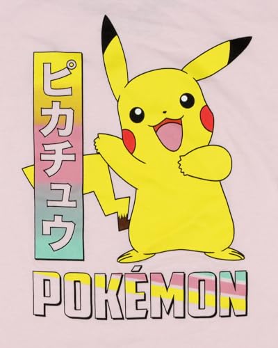 Seven Times Six Pokemon Pikachu Girl's Shirt Kanji Short Sleeve Crewneck T-Shirt For Kids2