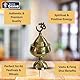 Home Genie Brass Akhand Diya with Lid and Om Symbol | Traditional Covered Oil Lamp with Swastik Design for Temple, Aarti, Pooja Room & Decor | Handcrafted Brass Diya – 12 cm, 100g
