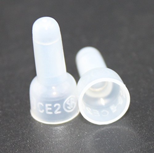 Image of Transparent CE2 Protective Closed End Wire Crimp Cable Connector Caps Pack (300)