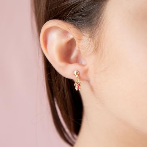 kit colar e Pulseira Infantil/criança com borboletas coloridas banhado a ouro 18k e antialérgica
