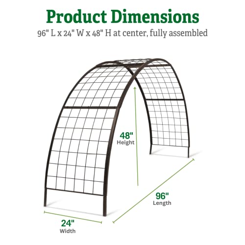 Gardener’s Supply Company Arch Trellis | Garden Arbor fits 2' x 8' Elevated Planter Boxes for Climbing Plants, Vegetables and Flowers | Decorative Outdoor Gardening Landscape
