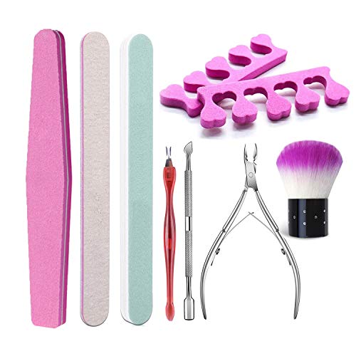 Cuticle Trimmer with Cuticle Pusher- Cuticle Nipper Clippers Durable Manicure Pedicure Tools for Gel Nail Art Fingernails Toenails, Travel, Gift by Sunrich