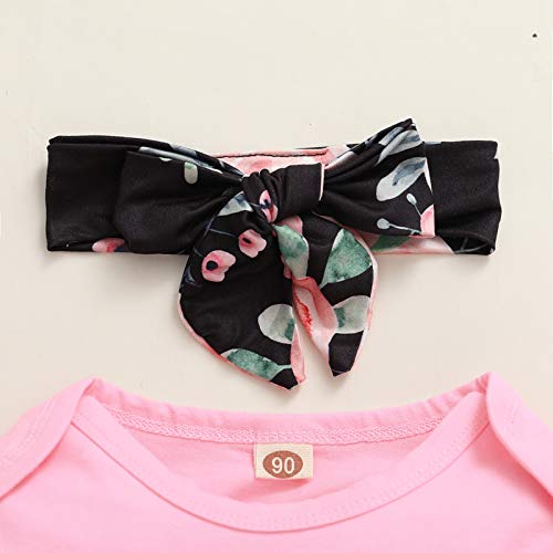 Baby Mädchen Body Strampler Strick Langarm Blumen Floral Hose Neugeborenen Stirnband Outfit Babykleidung Set 3 Stück Kleidung - Image 3