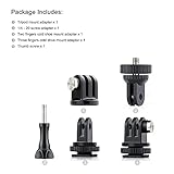 SOONSUN Tripod Mount Kit with 1/4"-20 Conversion Adapter and Cold Shoe Mount with 1/4" Thread, Compatible with GoPro Hero 13 12 11 10 9 8 7 6 5, DJI Osmo, AKASO, SJCAM, Insta360, DSLR Cameras - Image 7