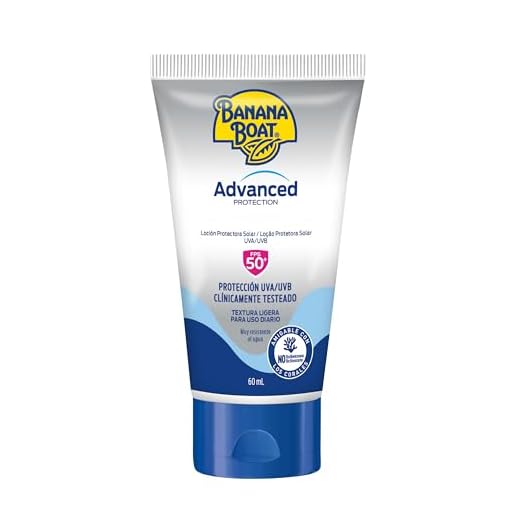 Banana Boat - Protetor Solar Advanced Protection FPS 50 Loção 60ml | Proteção UVA/UVB AvoTriplex Fotoestável | Uso Facial e Corporal | Rápida Absorção, Fácil Remoção da Areia e Prático para Viagem